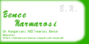 bence marmarosi business card